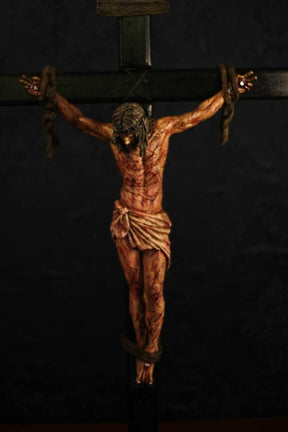 CRUCIFIXO 1 M PAIXÃO DE CRISTO CHAGAS ULTRA REALISTAS PAREDE
