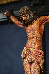 CRUCIFIXO PAREDE 50 CM PAIXÃO DE CRISTO CHAGAS ULTRA REALISTAS MÉDIO